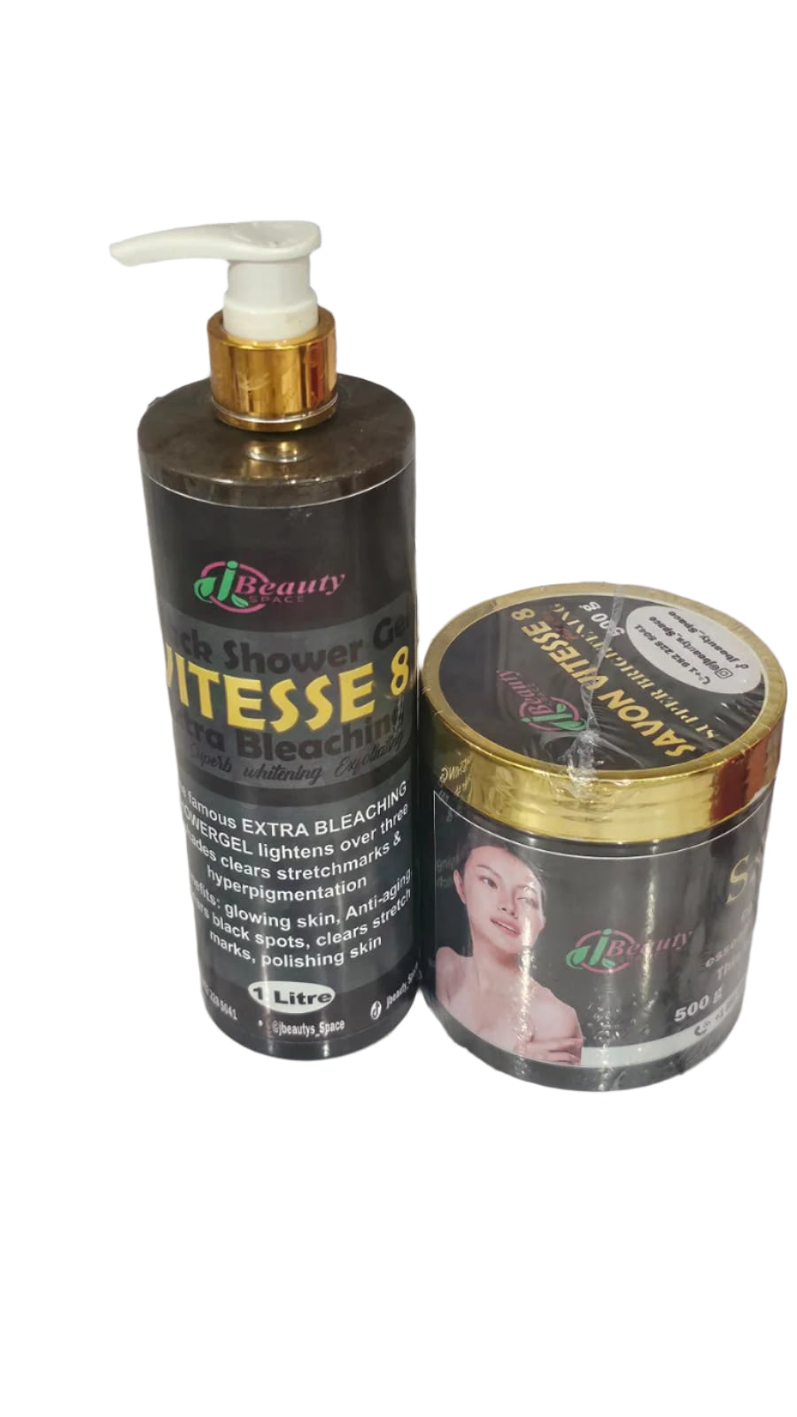 Vitesse 8 extra whitening shower gel and body paste soap