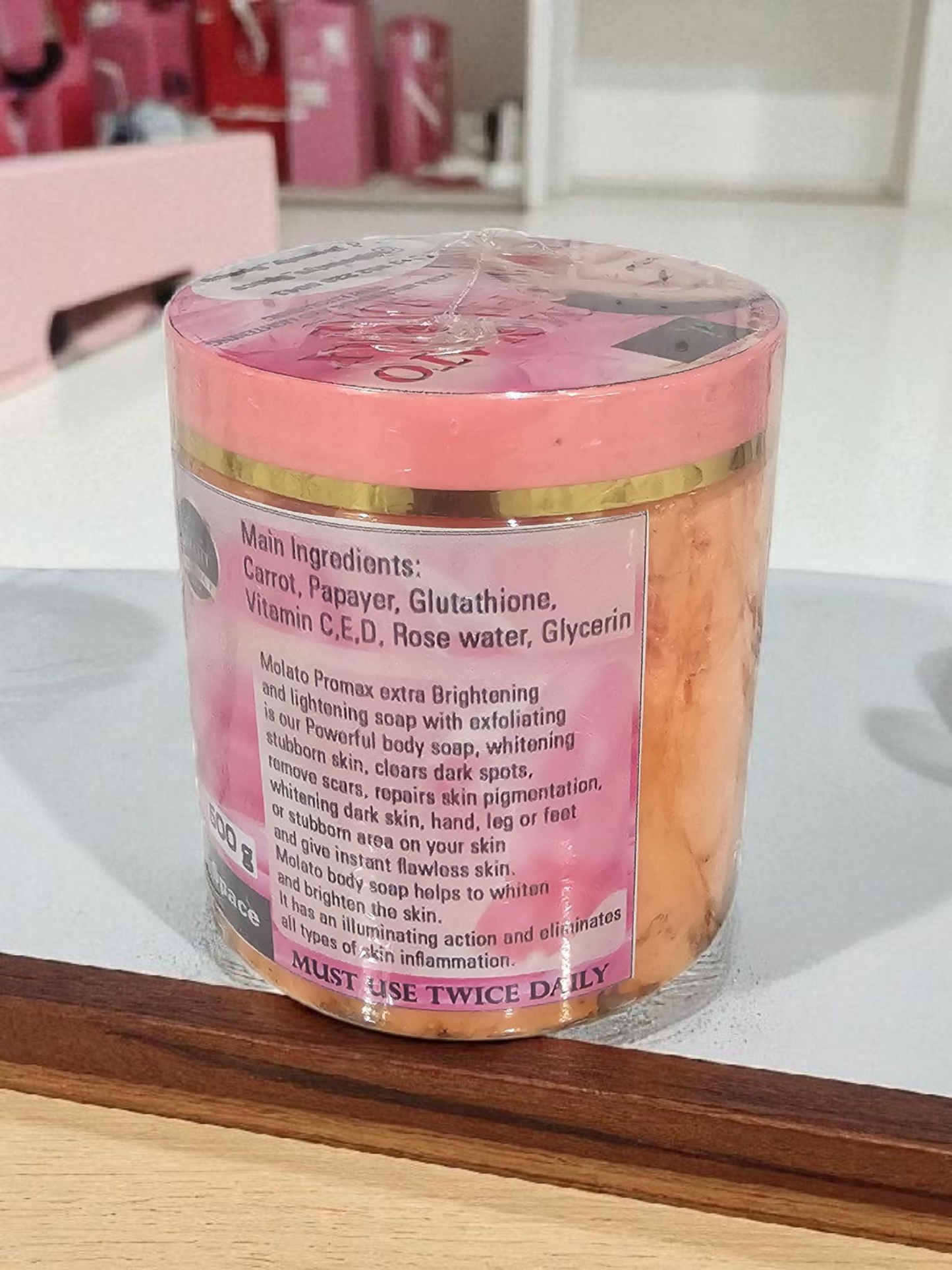 5D Molato Promax 3shade extra Brightening Body soap. 500g