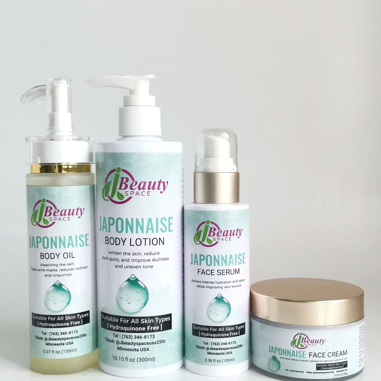 5in1 extra bleaching and whitening Japonaise body lotion set