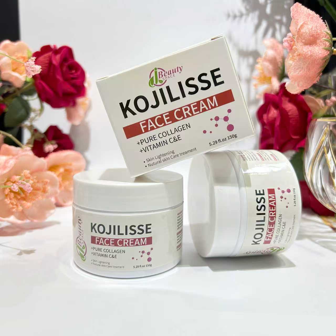 Kojilisse Extra Brightening & Anti Black Spot Facial Cream with Pure Collagen Vitamin C & E 150g Moisturizers Skin Repair