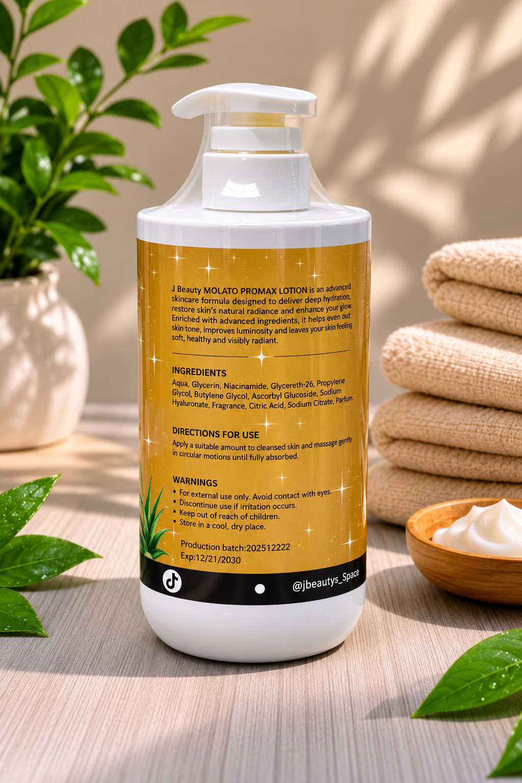 Molato Promax Organic up to 3 shade Lightening Body Lotion - 100% effective. Hydroquinone-Free,