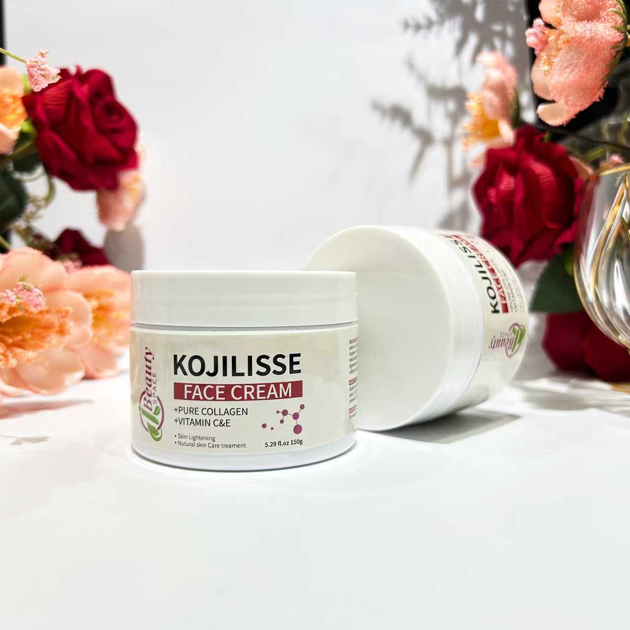 Kojilisse Extra Brightening & Anti Black Spot Facial Cream with Pure Collagen Vitamin C & E 150g Moisturizers Skin Repair