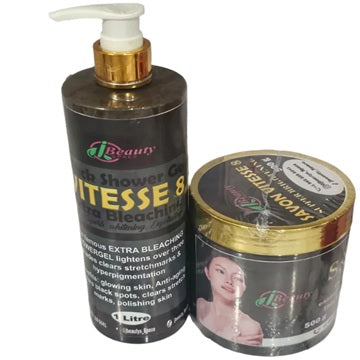 Vitesse 8 extra whitening shower gel and body paste soap