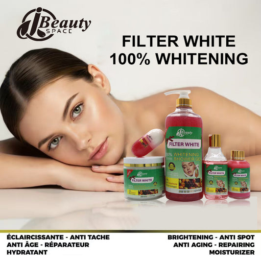 Filter White Extra Whitening and polishing body skincare set.