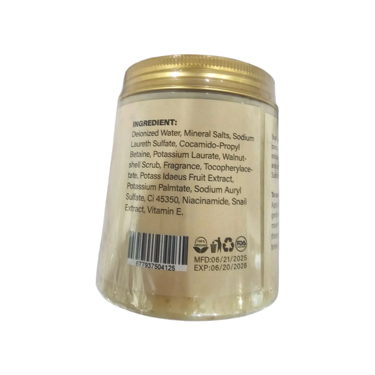 iBeauty Space Snail Extract Body Scrub - Effective Exfoliation & Remove Dead Skin Cell - Restore Skin Elasticity & Increase Color