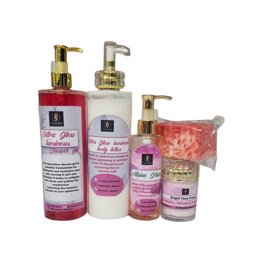 Ultra Radiance, super Lightening Glowing and brightening skincare kit for repair stubborn and hyperpigmentation skin.