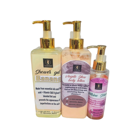 Half cast whitening body Lotion, serum  and Shower gel set.