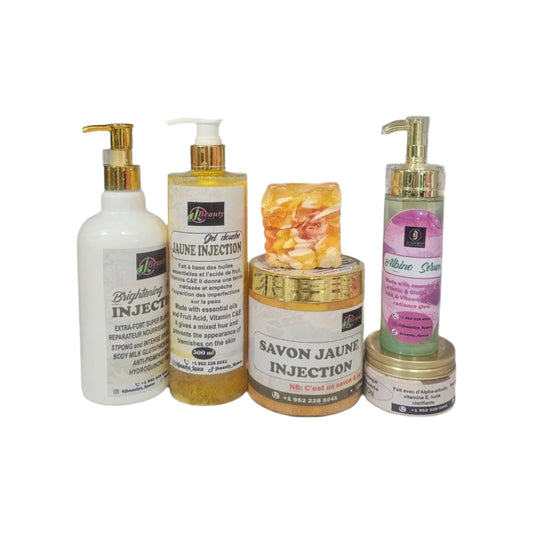 Effet Injection Extrem whitening  Yellow tone Body up to 5 shade 6in1 set - Yellow Soap for Skin Brightening and Hydration - Skincare & Comfort