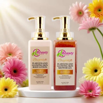 2in1 Brighting skin repair and lightening body lotion and shower gel set.