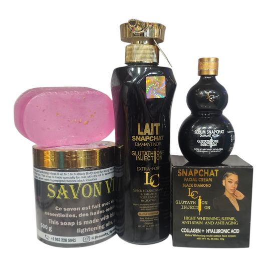 Snapchat diamant noir super whitening and repair body set